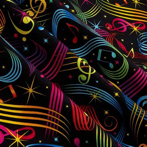 Timeless Treasures Music Note Fabric 